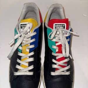 Adidas Stan Smith Black with Multicolor Accents